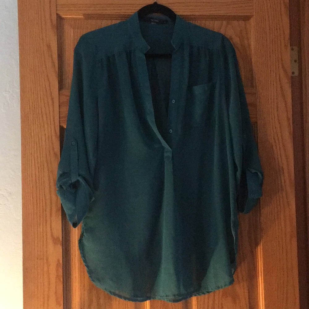 Turquoise Blouse Medium Fun2Fun Womens LightWeight